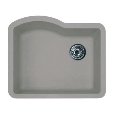 Swan Granite 44" X 22" Undermount Kitchen Sink In Metallico