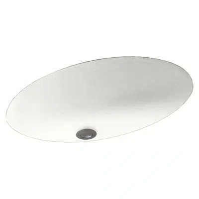 Swan Oval Undermount Bathroom Sink With Overflow In Tahiti White