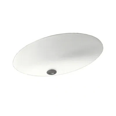 Swan Oval Undermount Bathroom Sink With Overflow In Tahiti White
