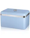 Swan Retro Bread Bin In Blue