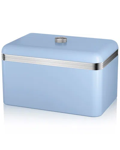 Swan Retro Bread Bin In Blue