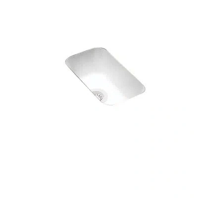 Swan Solid Surface 11" X 17.75" Undermount Kitchen Sink In White