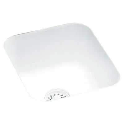 Swan Solid Surface 13.5" X 15.5" Undermount Kitchen Sink In White