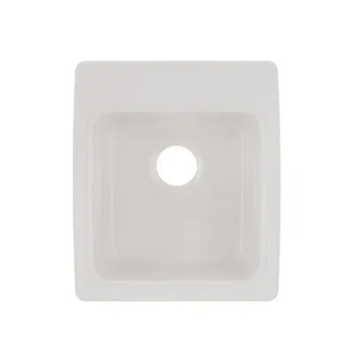 Swan Solid Surface 17.25" X 20" Drop-in/undermount Laundry Sink In White