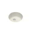 Swan Solid Surface 18.5" X 18.5" Undermount Kitchen Sink In Bisque