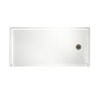 Swan Solid Surface 30" X 60" Single Threshold Shower Base In Tahiti White