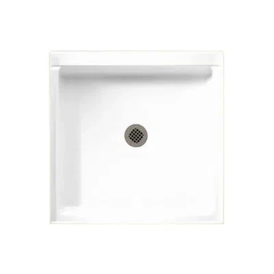 Swan Solid Surface 32" X 32" Single Threshold Shower Base In White