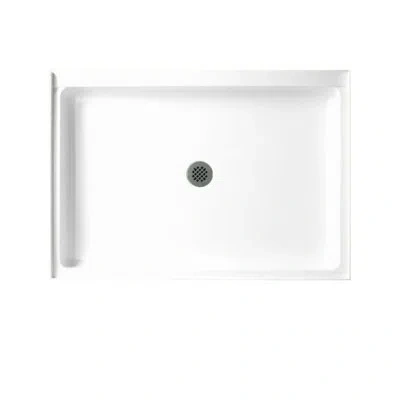 Swan Solid Surface 34" X 48" Single Threshold Shower Base In White