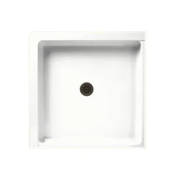 Swan Solid Surface 36" X 36" Double Threshold Shower Base In White