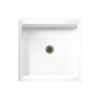 Swan Solid Surface 36" X 36" Single Threshold Shower Base In White