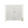 Swan Solid Surface 60" X 60" X 30" Five Panel Shower Wall In Bisque