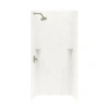 Swan Solid Surface 96" X 36" X 36" Three Panel Shower Wall In Bisque