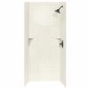 Swan Solid Surface 96" X 36" X 36" Three Panel Shower Wall In Bisque