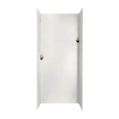Swan Solid Surface 96" X 36" X 36" Three Panel Shower Wall In Bisque