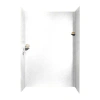 Swan Solid Surface 96" X 62" X 36" Three Panel Shower Wall In White