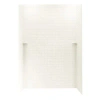 Swan Solid Surface Three Panel Shower Wall In Bisque