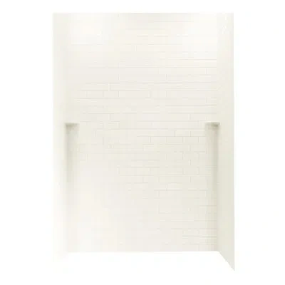 Swan Solid Surface Three Panel Shower Wall In Bisque