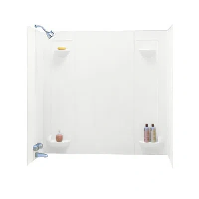 Swan Veritek 57" X 60" X 30" Three Panel Shower Wall In White
