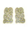 Swanky Designs 3d Cutout Studs In Cream