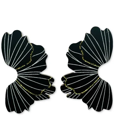 Swanky Designs Abeba Studded Earrings In Black