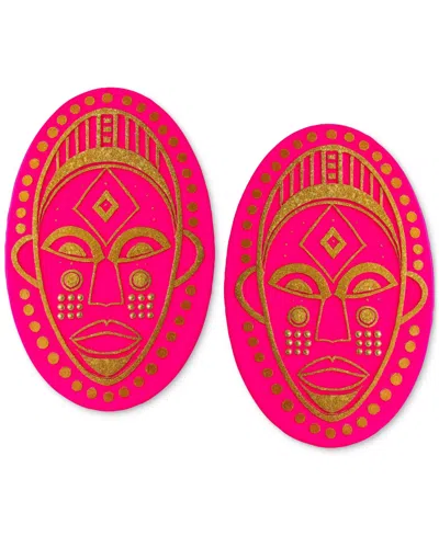 Swanky Designs Afiya Stud Earrings In Pink