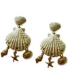 Swanky Designs Alayna Mini Shell Earrings In White
