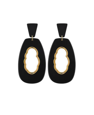 Swanky Designs Annik Dangle Artistic Statement Earrings In Black