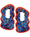 Swanky Designs Bold Shapes Drop Earrings In Orange