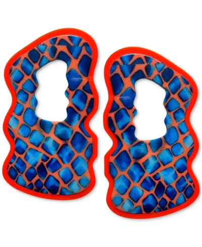 Swanky Designs Bold Shapes Drop Earrings In Orange