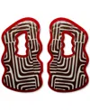 Swanky Designs Bold Shapes Drop Earrings In Red
