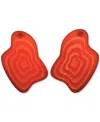 Swanky Designs Catira Geometric Earrings In Orange