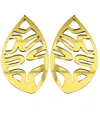 Swanky Designs Cutout Studs In Mirror Gold