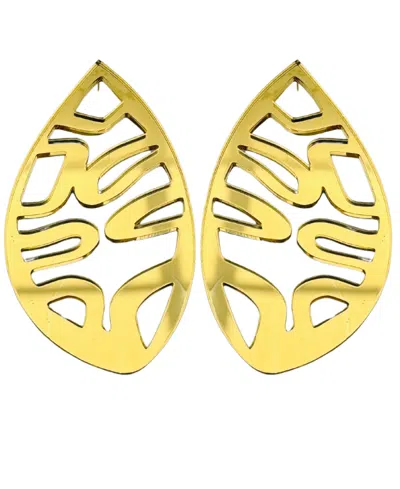 Swanky Designs Cutout Studs In Mirror Gold
