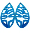 Swanky Designs Cutout Studs In Transparent Blue