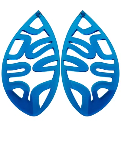Swanky Designs Cutout Studs In Transparent Blue