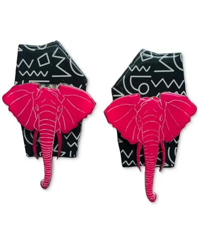 Swanky Designs Ella Studs Earrings In Pink