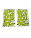 Swanky Designs Geometric Cutout Studs In Neon Green