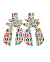 Swanky Designs Geometric Dangle Earrings In Multi
