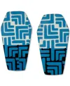 Swanky Designs Geometric Gemma Stud Earrings In Blue