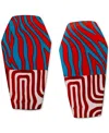 Swanky Designs Geometric Gemma Stud Earrings In Red