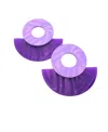 Swanky Designs Half Moon Earrings In Lilac