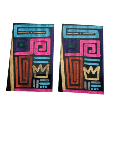 Swanky Designs Hand Painted Studs In Black