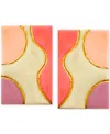 Swanky Designs Harper Studs Geometric Earrings In White