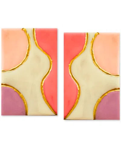 Swanky Designs Harper Studs Geometric Earrings In White