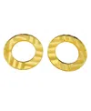 Swanky Designs Large Circle Studs In Gold Mirror