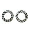 Swanky Designs Large Circle Studs In Silver Mirror