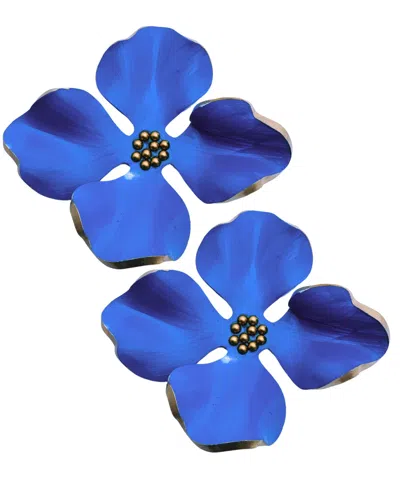 SWANKY DESIGNS LARGE FLORAL STATEMENT EARRINGS