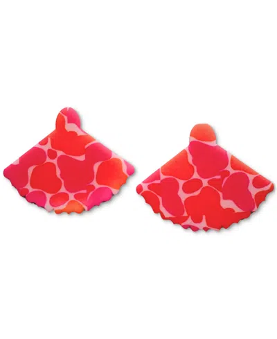 Swanky Designs Liora Fan Stud Earrings In Pink