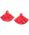 Swanky Designs Liora Mini Fan Stud Earrings In Pink