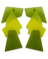 Swanky Designs Luvvy Drop Earrings In Olive Green